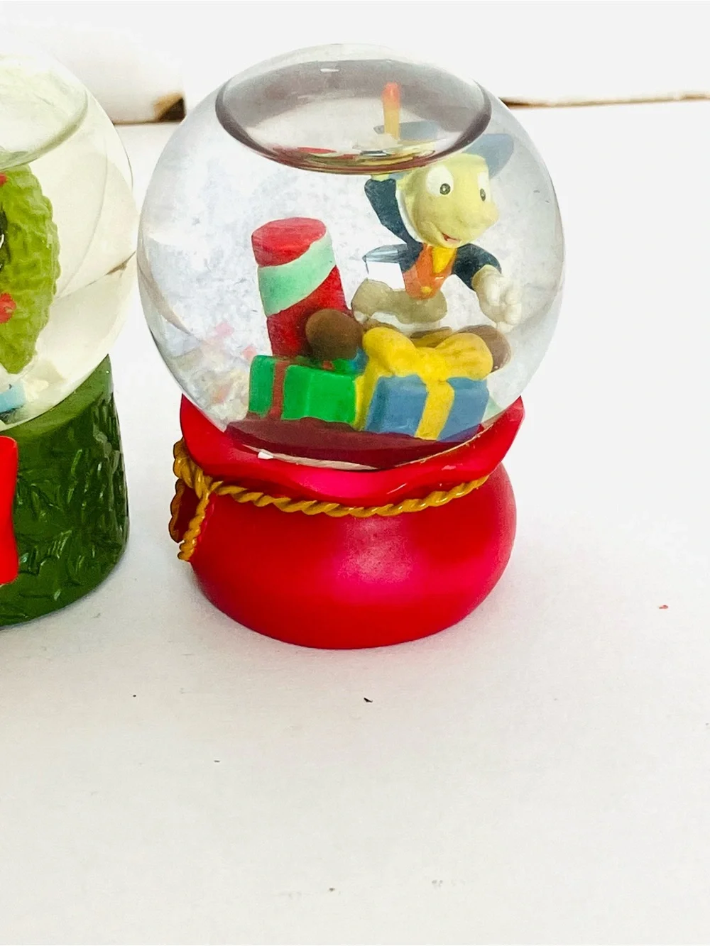 Disney Christmas Mini Snow Globes Lot(8) 2 Have Low Water JC Penny Read 2.5in